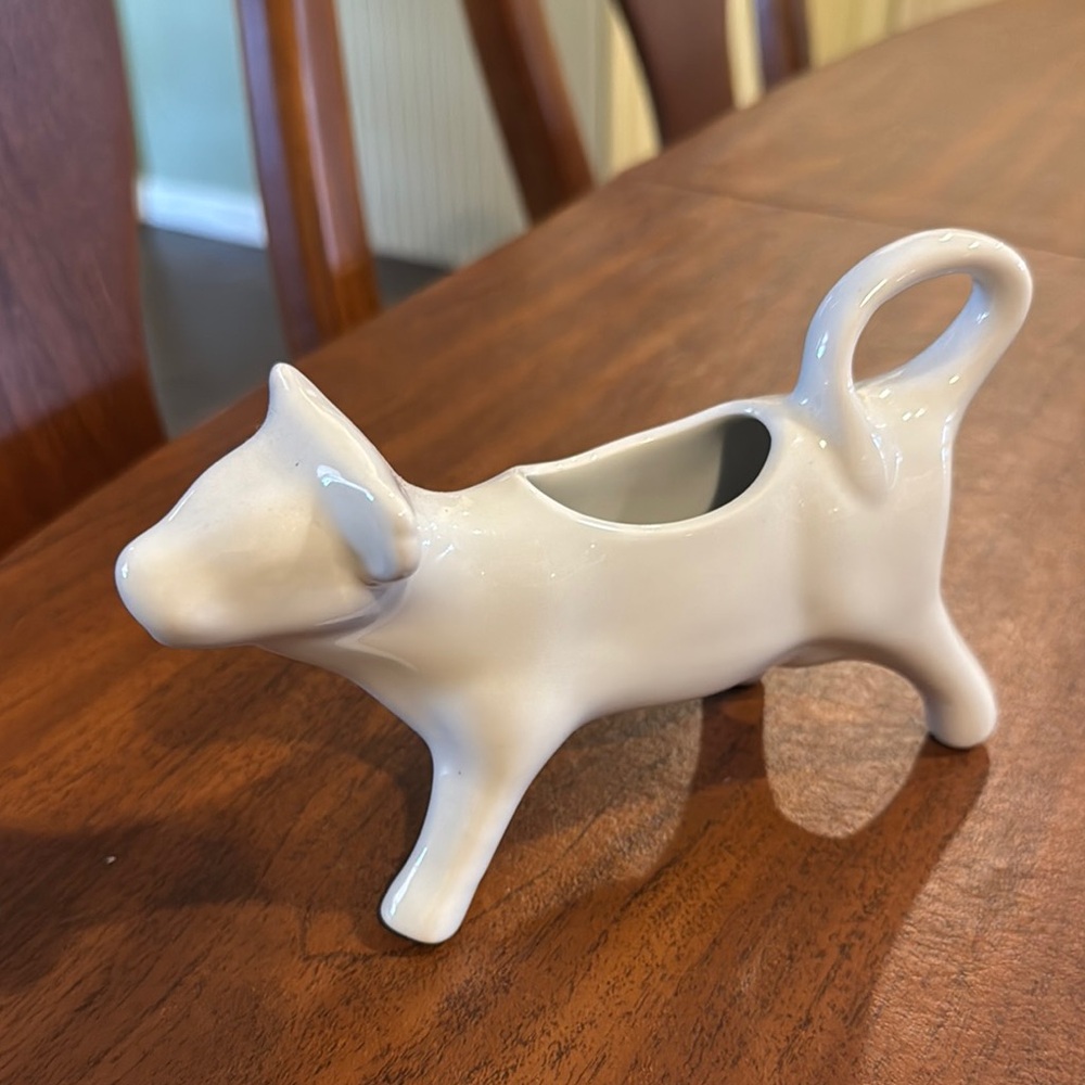 White Ceramic Cow Creamer